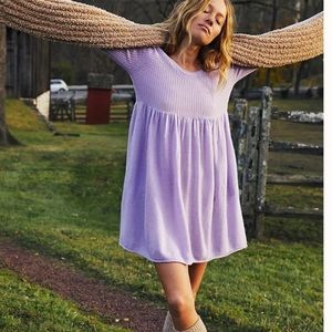 Free People The Luxe Sweater Babydoll Dress